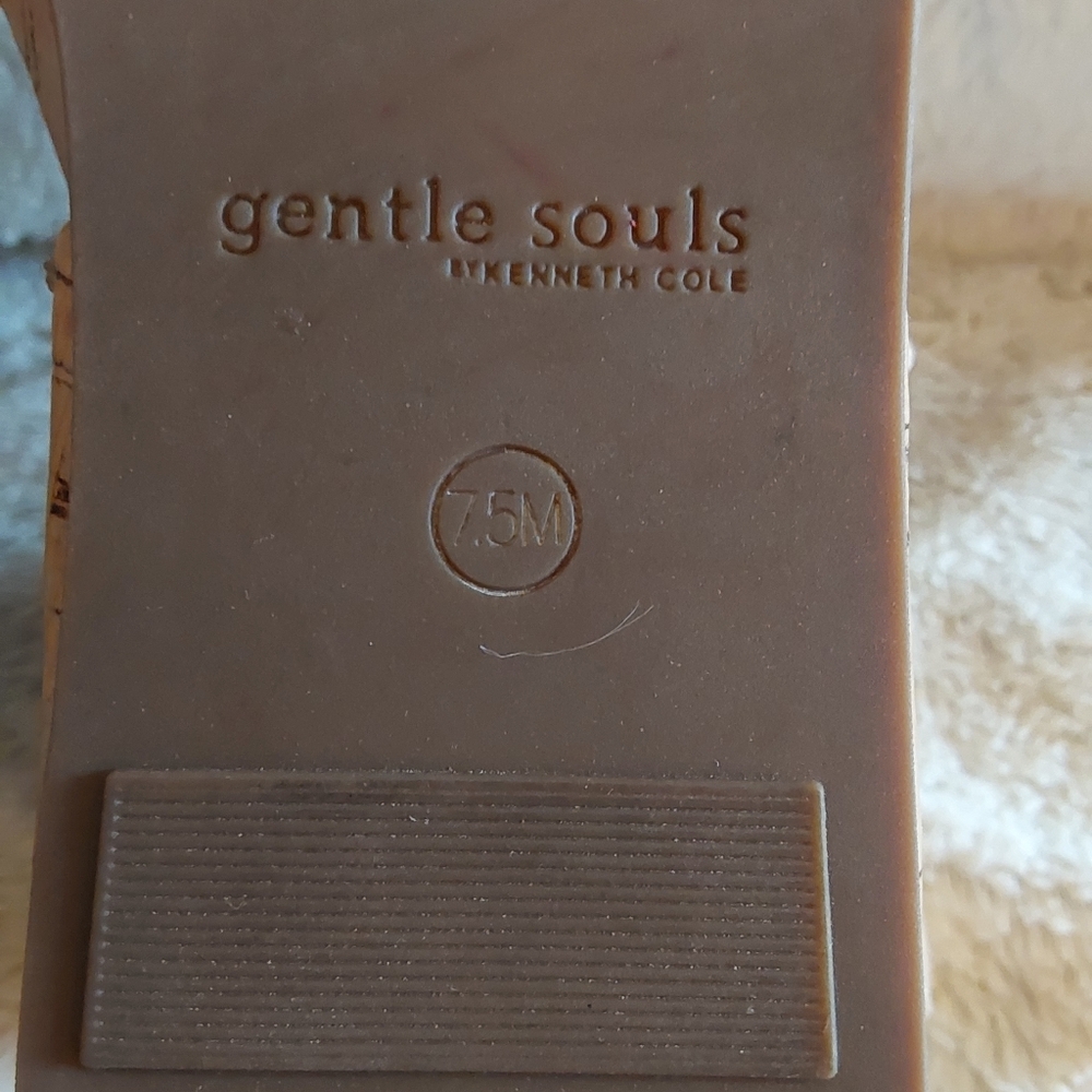 🌺 NEW Gentle Souls by Kenneth Cole Cork Wedge Sandals - Picture 8 of 10